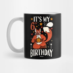 It's My 6th Birthday Fox Mug